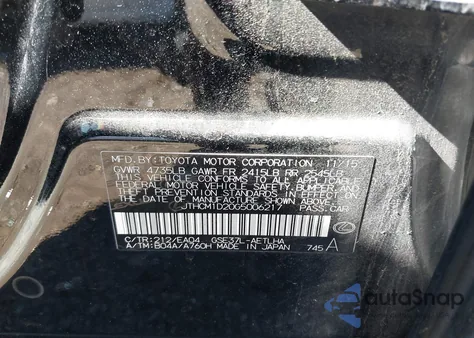 2016 Lexus Is 300 from USA, damaged, VIN JTHCM1D20G5006217